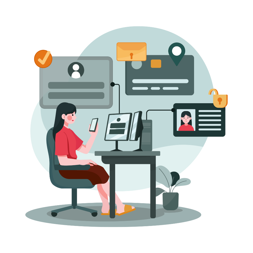 Illustration of digital identity management